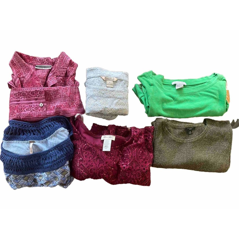 Lot of 6 Women's Tops Size Small & 2 S/P Various Brands Styles Clean Defect Free